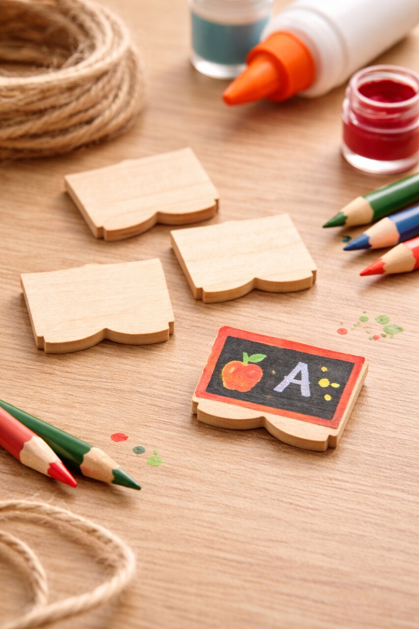 Unfinished Wood 3D Open Book Craft Shape – Blank Wooden Book Cutout for Painting, Classroom Projects & DIY Decor